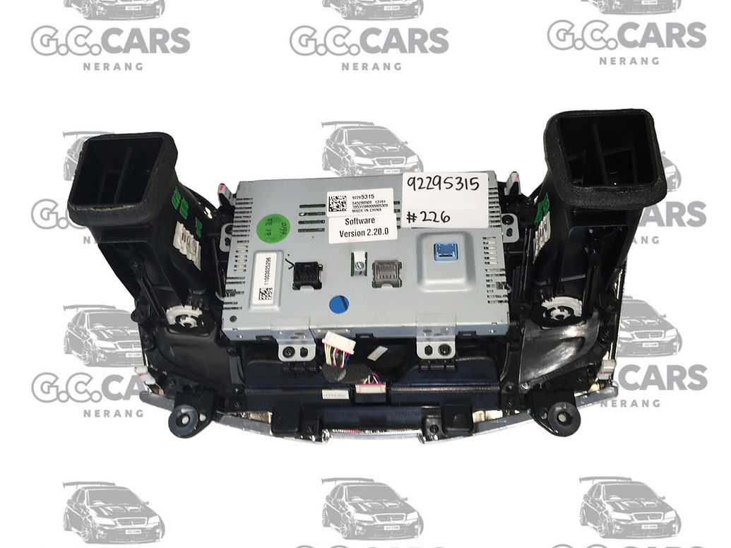 HOLDEN COMMODORE GENUINE GM HSV SSV SATIN CHROME BLK STEREO FACIA BLUE SCREEN