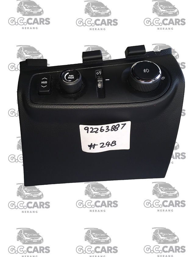 HOLDEN COMMODORE VF Console Trim Cover Auto headlight switch with HUD