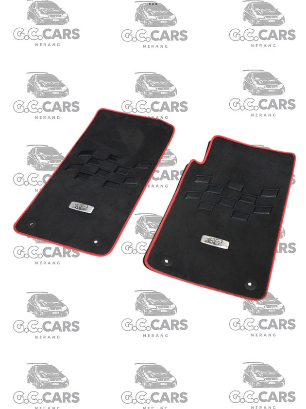 HRT GENUINE VF FRONT RED AND BLACK FLOOR MATS