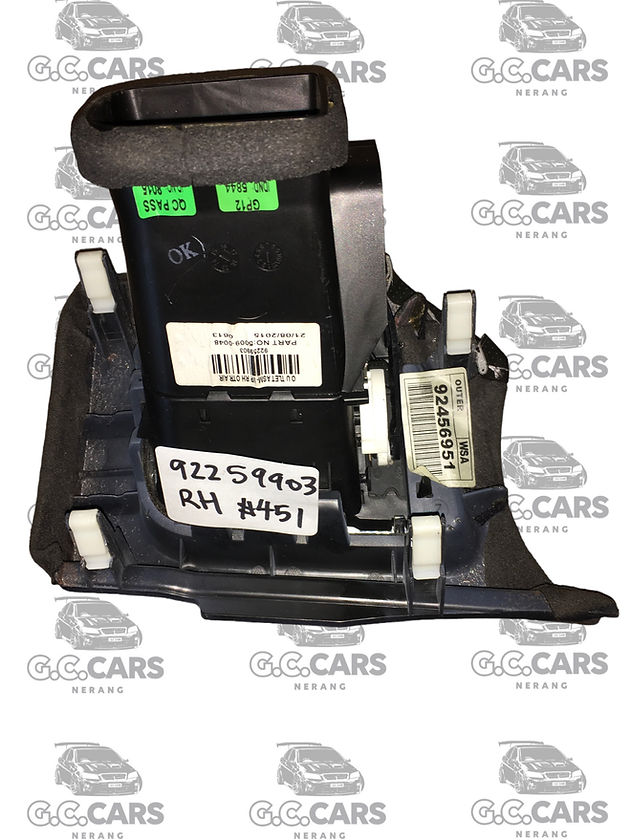HOLDEN COMMODORE Caprice VF Dash Air Vent BLK RH SUEDE W/STITCHING