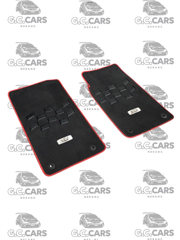 HRT GENUINE VF FRONT RED AND BLACK FLOOR MATS