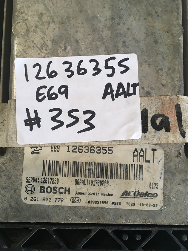 HOLDEN COMMODORE ACDELCO E69 12636355 AALT ECU