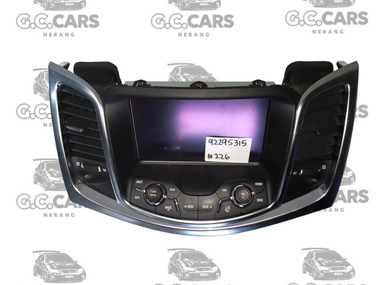 HOLDEN COMMODORE GENUINE GM HSV SSV SATIN CHROME BLK STEREO FACIA BLUE SCREEN