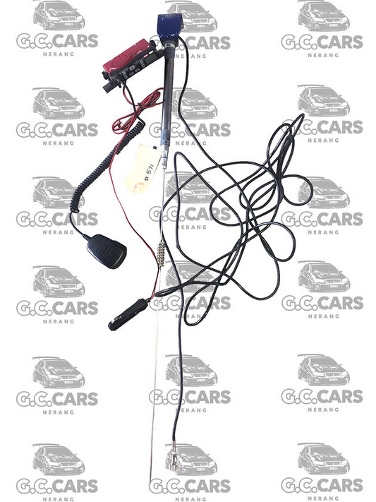 HOLDEN COMMODORE AFTERMARKET CB RADIO WITH ANTENNA WIRED, LIGHTER SOCKET PLUG &