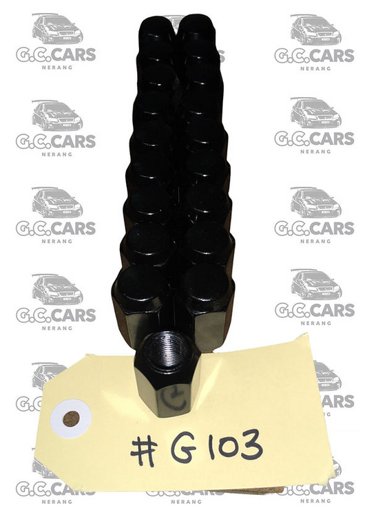 BRAND NEW WHEEL NUT SET SATIN BLACK 12X1.5