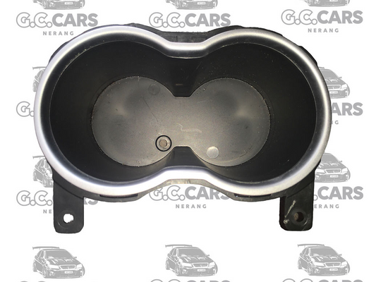 HOLDEN COMMODORE GENUINE GM VE Front Centre Cup Holder & Liner (Silver Rim)