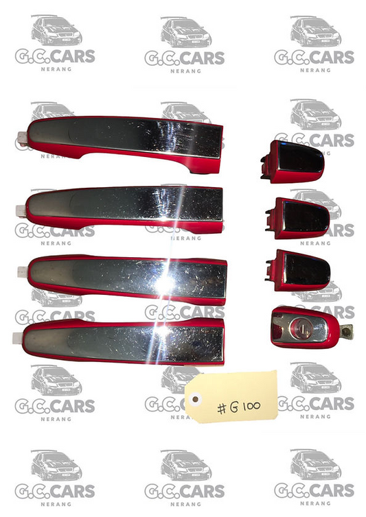 OUTER DOOR HANDLE CHROME SET OF 4 RED HOLDEN COMMODORE GENUINE GM