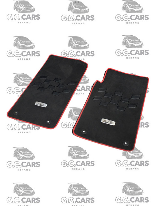 HRT GENUINE VF  FRONT RED AND BLACK FLOOR MATS